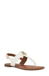 Tommy Hilfiger Logo Hardware T-strap Sandal In White