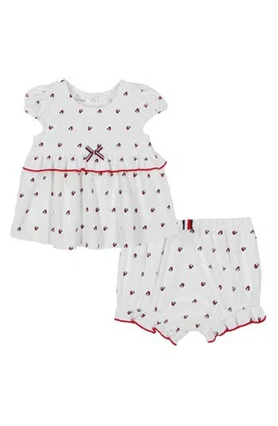 Tommy Hilfiger Logo Heart Babydoll T-shirt & Shorts Set In White