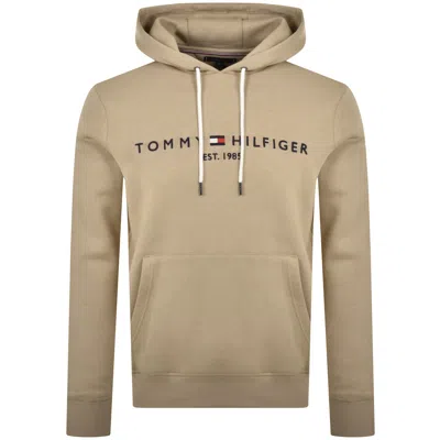 Tommy Hilfiger Logo Hoodie Beige