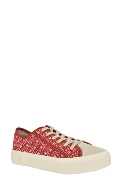 Tommy Hilfiger Logo Jacquard Sneaker In White Multi