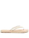 Tommy Hilfiger Logo-jacquard Striped Flip Flop In White