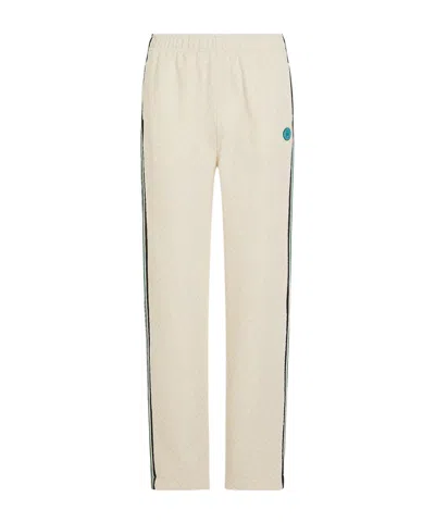 Tommy Hilfiger Logo-jacquard Tapered Trousers In Nude