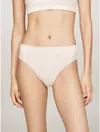 Tommy Hilfiger Logo Knit Bikini In Cashmere Creme