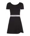 Tommy Hilfiger Short Sleeve Scoop Neck Mini Dress In Black