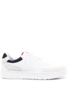 Tommy Hilfiger Elegant White Lace-up Sneakers With Contrast Detail In Weiss