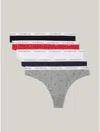 Tommy Hilfiger Logo Mix Thong 5pk In Multi