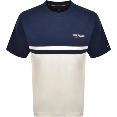 Tommy Hilfiger Logo Monotype T Shirt Blue