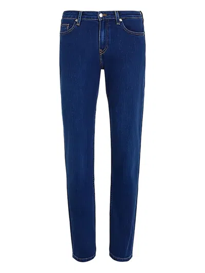 Tommy Hilfiger Logo-patch Jeans In Blue