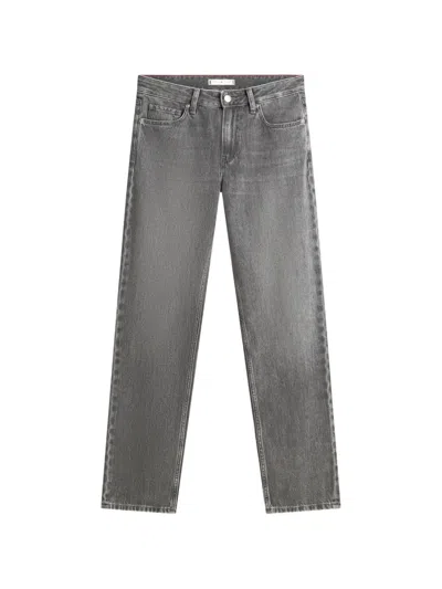 Tommy Hilfiger Logo-patch Jeans In Gray