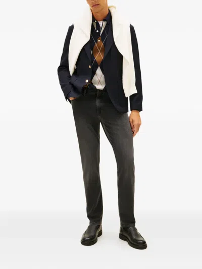 Tommy Hilfiger Logo-patch Slim-fit Jeans In Multi