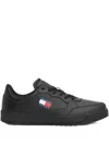 Tommy Hilfiger Logo-patch Sneakers In Black