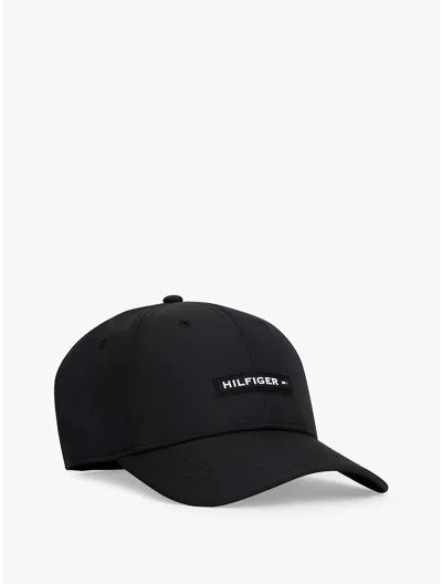 Tommy Hilfiger Logo Patch Sport Baseball Cap In Black