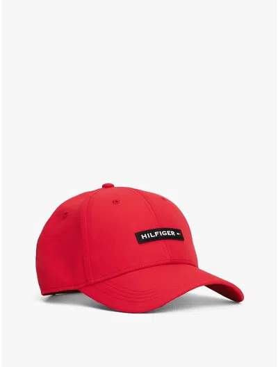 Tommy Hilfiger Logo Patch Sport Baseball Cap In Red