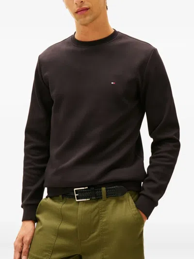 Tommy Hilfiger Logo-patch Sweater In Black