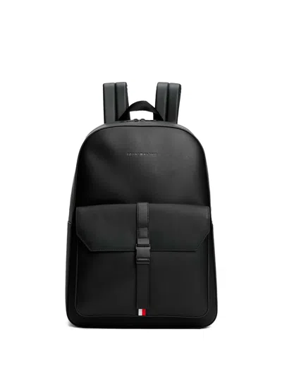 Tommy Hilfiger Logo-plaque Backpack In Black