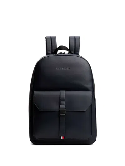 Tommy Hilfiger Logo-plaque Backpack In Blue