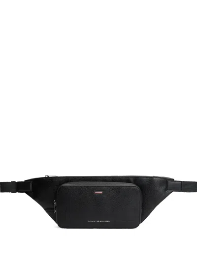 Tommy Hilfiger Logo Plaque Belt Bag In Black