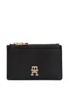 Tommy Hilfiger Logo-plaque Cardholder In Black