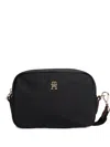 Tommy Hilfiger Logo-plaque Crossbody Bag In Black