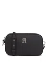 Tommy Hilfiger Logo-plaque Crossbody Bag In Black