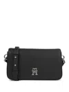 Tommy Hilfiger Logo-plaque Crossbody Bag In Black