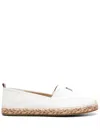 Tommy Hilfiger Logo-plaque Leather Espadrilles In White