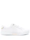 Tommy Hilfiger Logo-plaque Leather Sneakers In White