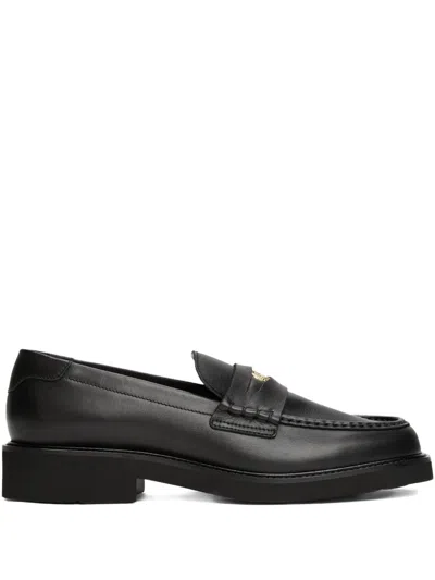 Tommy Hilfiger Logo-plaque Loafers In Black