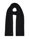 Tommy Hilfiger Logo-plaque Scarf In Black