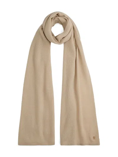 Tommy Hilfiger Logo-plaque Scarf In Neutral