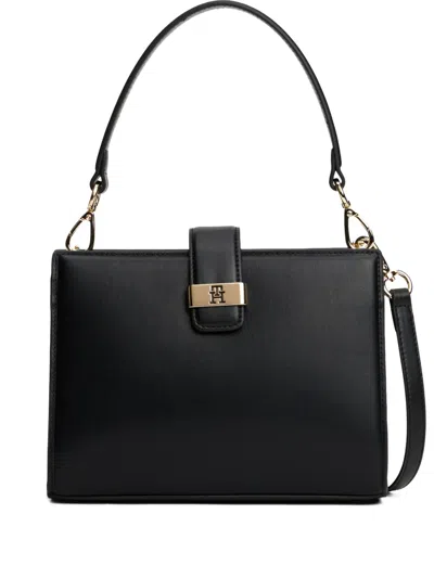 Tommy Hilfiger Logo-plaque Tote Bag In Black
