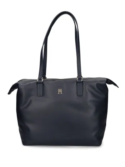 Tommy Hilfiger Logo-plaque Tote Bag In Blue