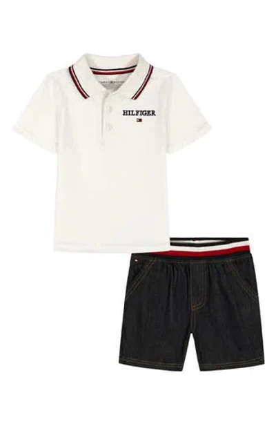Tommy Hilfiger Babies'  Logo Polo & Shorts Set In Multi