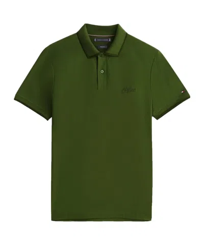 Tommy Hilfiger Logo-embroidered Polo Shirt In Green