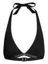 Tommy Hilfiger Logo-print Bikini Top In Black