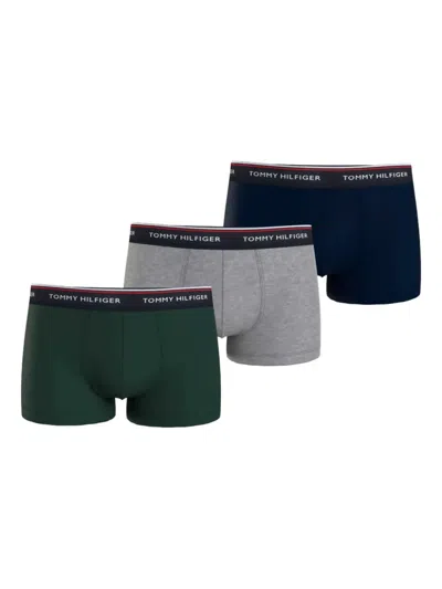 Tommy Hilfiger Logo-print Boxers (pack Of Three) In Green