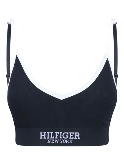 Tommy Hilfiger Logo-print Bra In 蓝色
