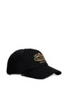 Tommy Hilfiger Mens Black F1 Movie Embroidered Cotton Cap In Black