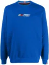 Tommy Hilfiger Logo-print Cotton Sweatshirt In Blue
