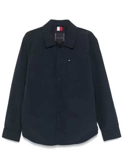 Tommy Hilfiger Logo-print Padded Jacket In Blue