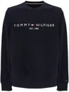 Tommy Hilfiger Logo-print Sweatshirt In Blue