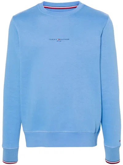 Tommy Hilfiger Crewneck Sweatshirt With Logo Writing In Blue Spell