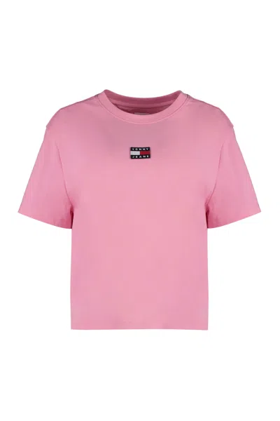 Tommy Hilfiger Logo Print T-shirt In Pink