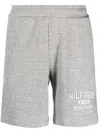 Tommy Hilfiger Logo-print Track Shorts In Grau