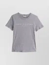 Tommy Hilfiger Logo Round Neck T-shirt In Gray