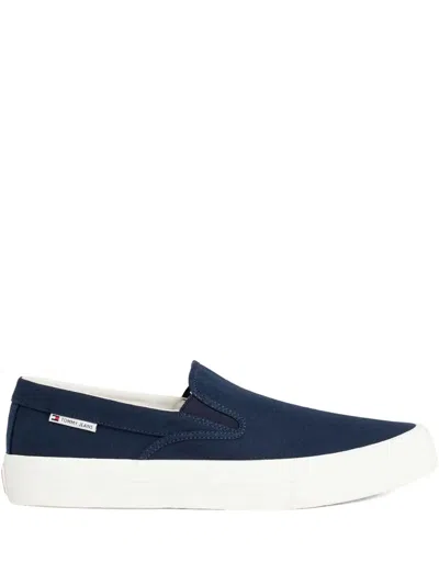 Tommy Hilfiger Logo Slip-on Sneakers In Blue