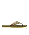 Tommy Hilfiger Logo Slippers In Green