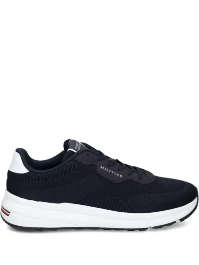 Tommy Hilfiger Logo Sneakers In Blue
