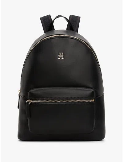 Tommy Hilfiger Logo Strap Backpack In Black