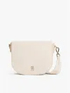 Tommy Hilfiger Logo Strap Saddle Bag In Sugarcane
